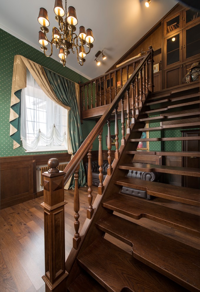 Асиметричная штора в кабинет