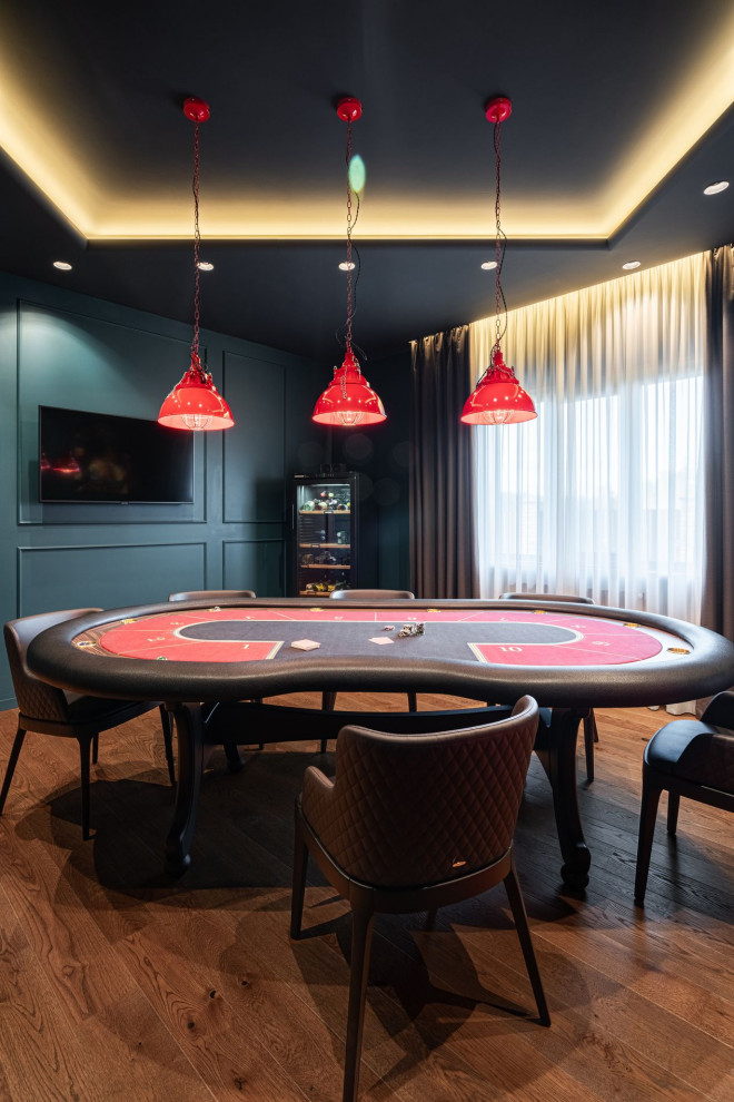 Покерная вид на винный холодильник