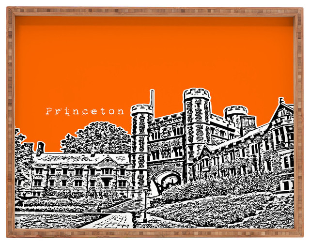 Deny Designs Bird Ave Princeton University Orange Rectangular Tray
