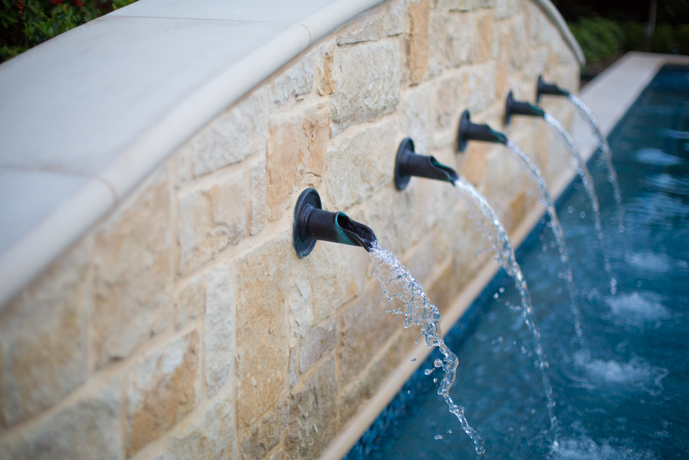 swimming pool water spout