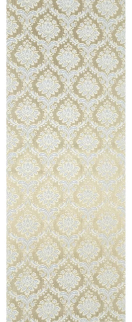 Gray silver gold metallic Victorian damask faux silk fabric textured ...