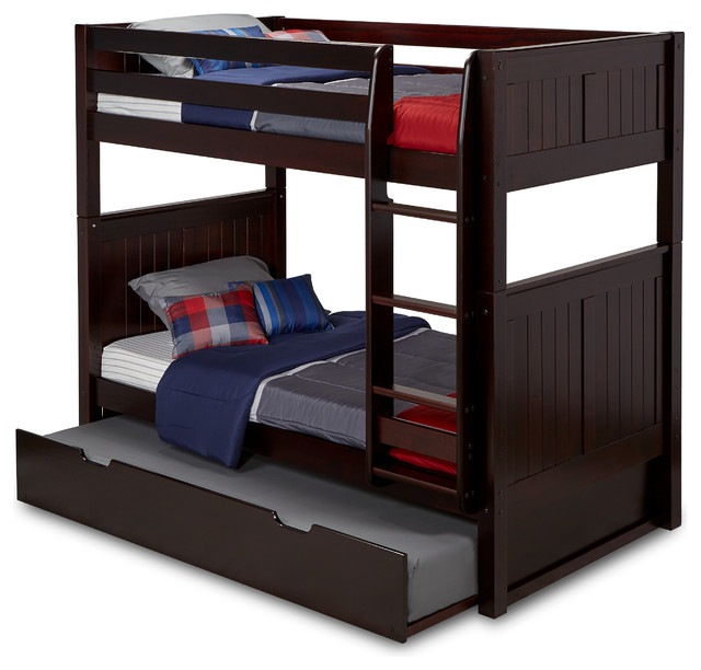 Camaflexi Twin Bunk Bed With Trundle Panel Headboard Camaflexi Twin Bunk Bed With Trundle Panel Headboard Contemporary Beds By