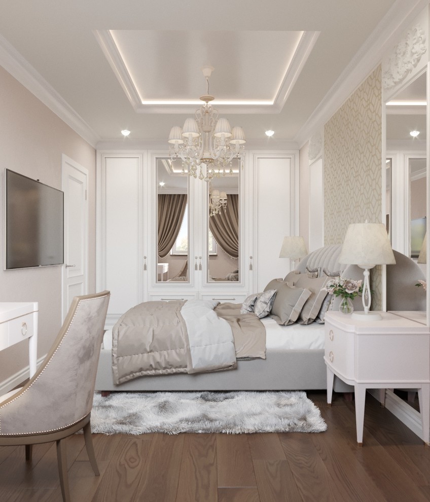 Дизайн однокомнатной квартиры в стиле современная классика