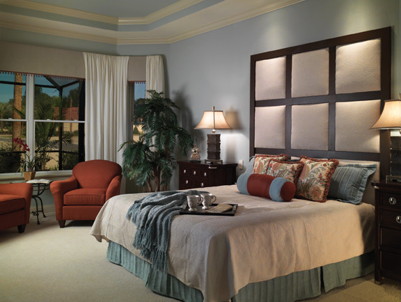 Transitional bedroom in Tampa.