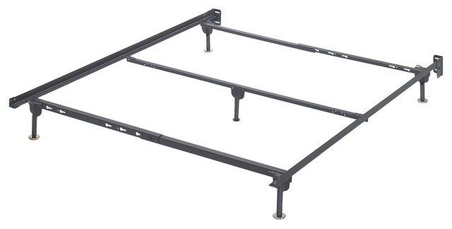 Ashley Furniture Queen Metal Bed Frame with Floor Glides in Black