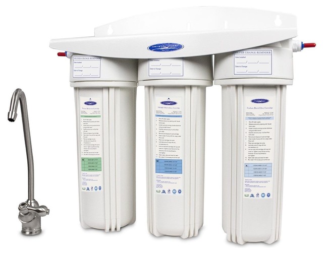 Nitrate Under Sink Water Filter System, Triple Contemporary Water