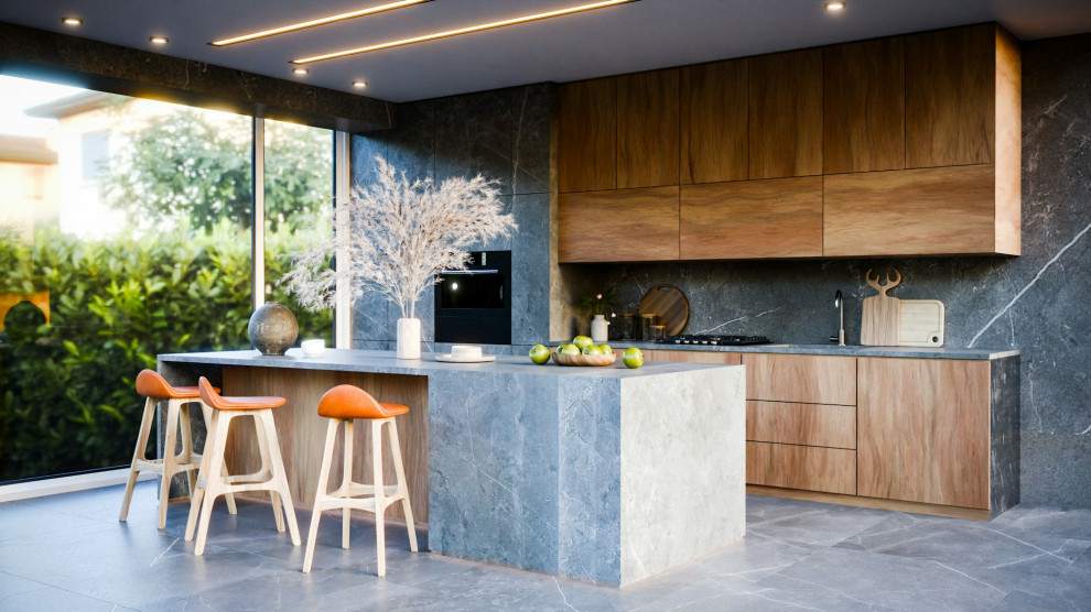 Stone Slab Kitchen
