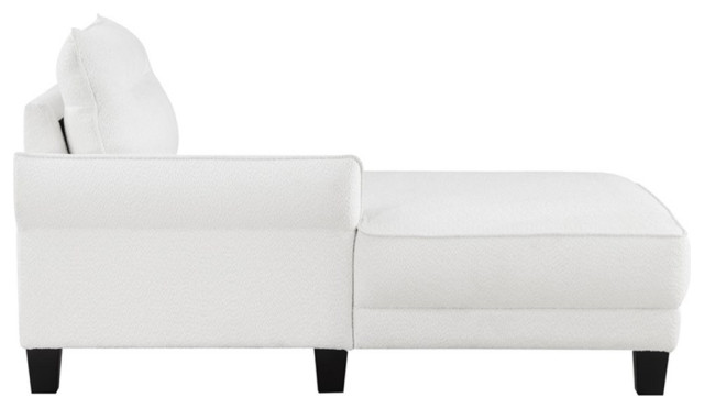 Pemberly Row Modern Fabric Upholstered Curved Arms Sectional Sofa in ...
