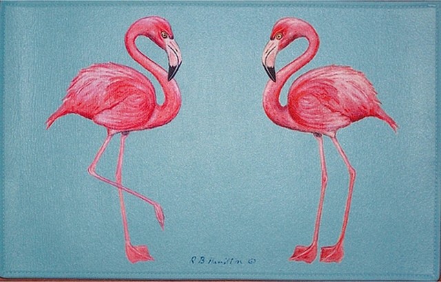 Flamingo Door Mat 18x26