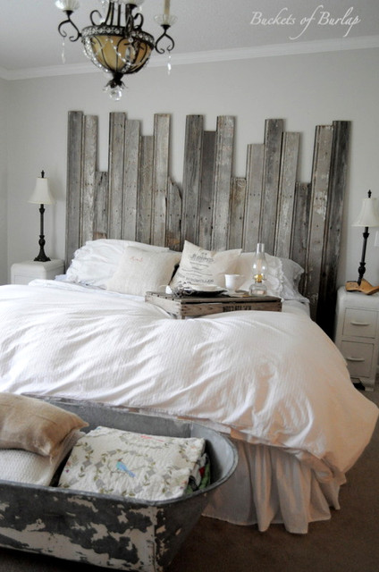 Rustic Headboard Shabby Chic Style Bedroom New Orleans By