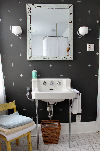 South Philly Row House eclectic-bathroom