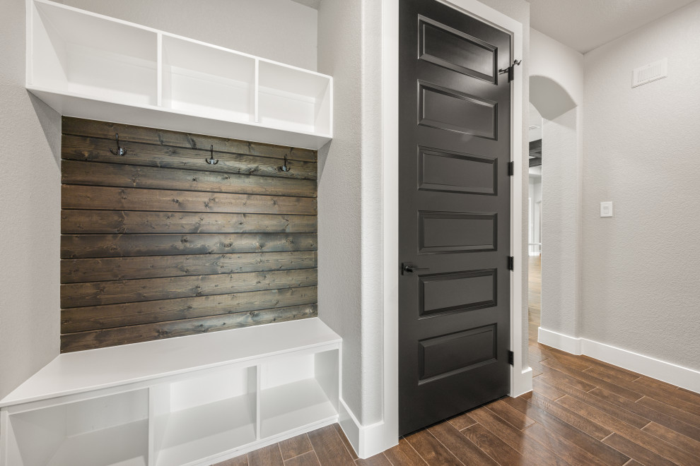 Entryway - transitional entryway idea in Austin