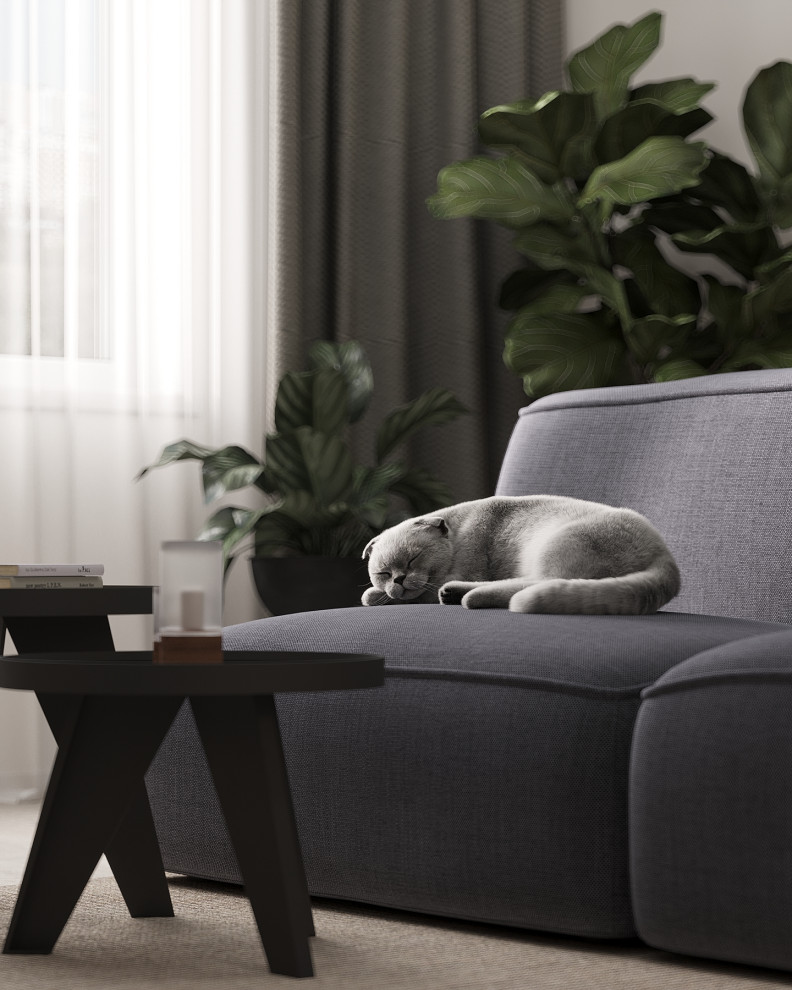 Современный интерьер в ЖК «Znak», Ижевск, 73 кв. м2