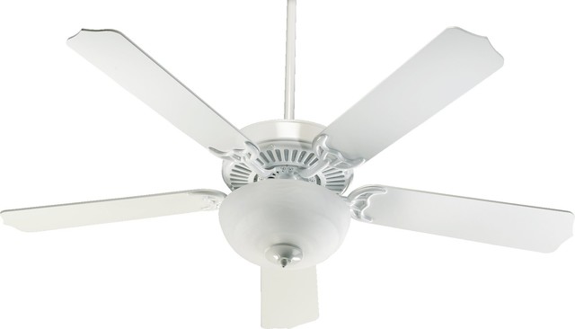 Quorum Capri Iii Candelabra Bowl Pack Ceiling Fan White