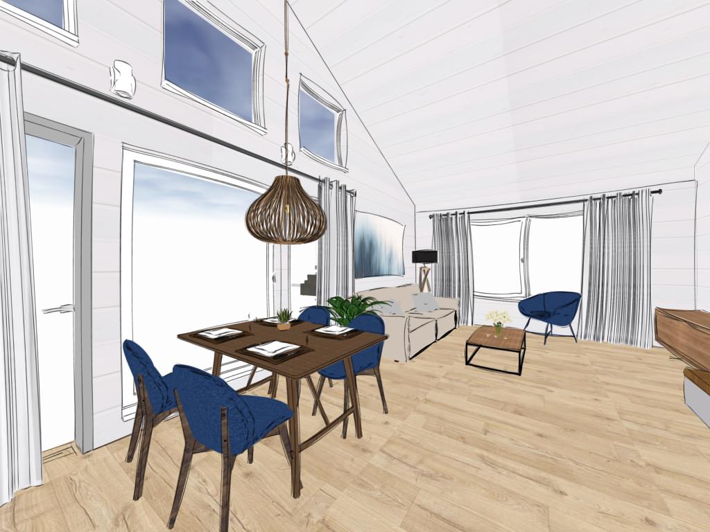 Кухня гостиная в частном доме (скетчи)