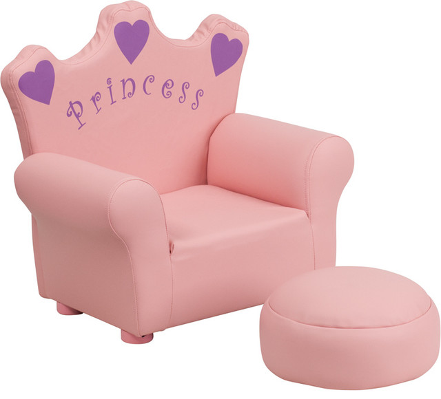 Kids Lounge Seating Princess Chair And Footstool Set Modern Kids Lounge Seating Princess Chair And Footstool Set