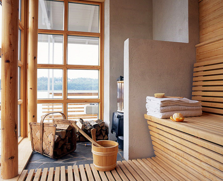 Kleines Modernes Badezimmer in Stockholm