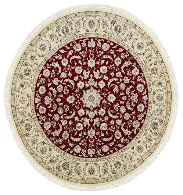 Nain 9La Persian Rug, Round Hand-Knotted, 200x200 cm