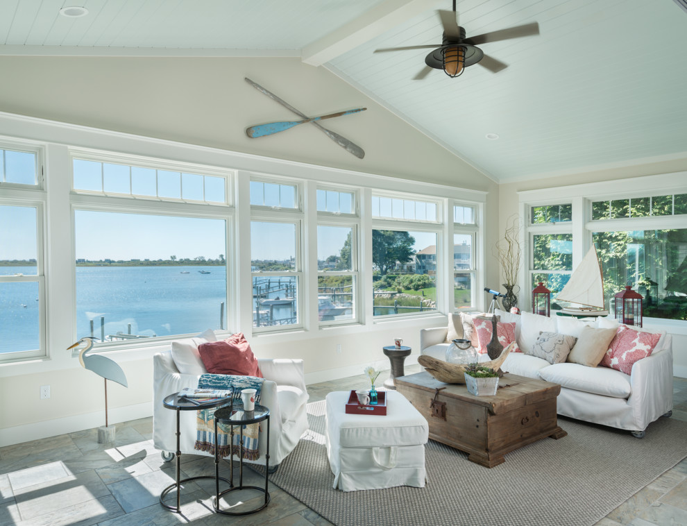 Green on Great Island - Beach Style - Porch - Providence - by Caldwell ...