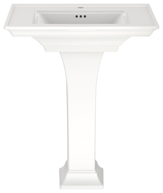 Town Square S Pedestal Sink, Center Hole Only Traditional Bathroom