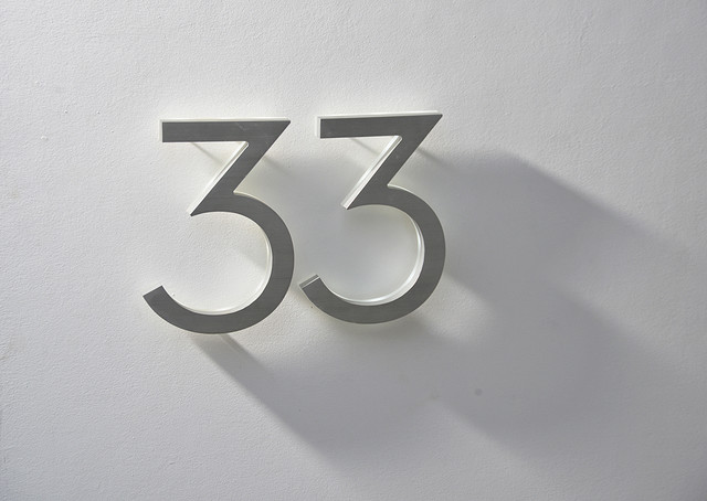 Neutra 8"  House Numbers LED Illuminated  Outdoor