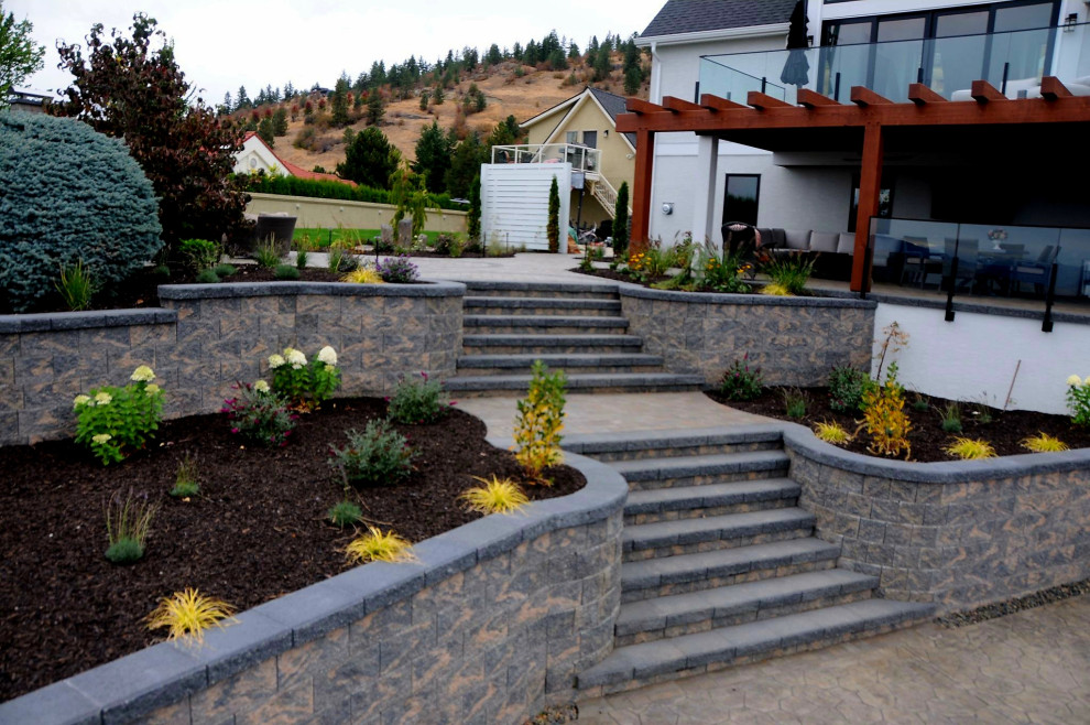 Castles Custom Patio with Fireplace