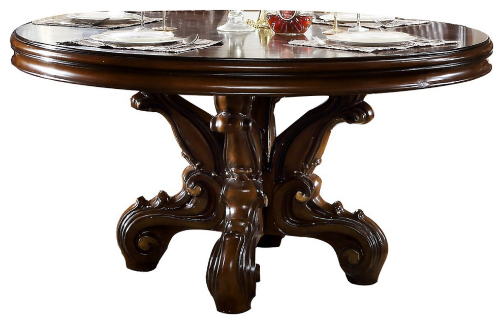 Wood Round Dining Table With Pedestal Base Victorian Dining Tables