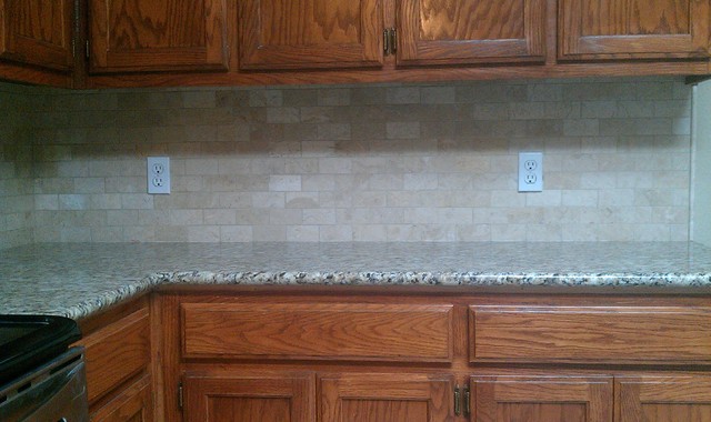 Kitchen Backsplash - Marble Subway Tile / Liner Tile - Contemporary ...
