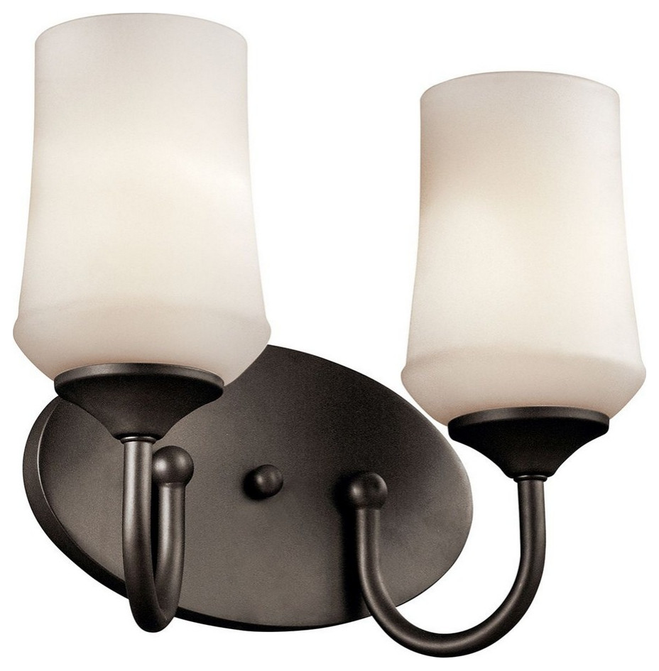 2 Light Vanity Light Approved for Damp Locations Transitional
