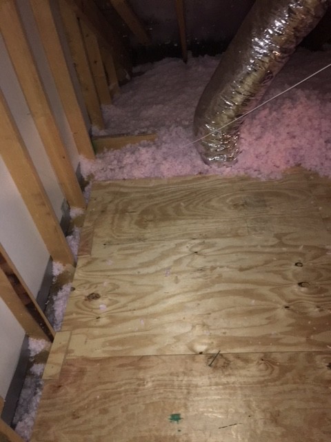 Attic Plywood Flooring Installed