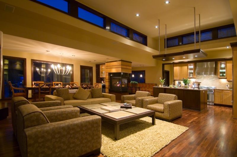 Photo of a contemporary living room in Minneapolis.