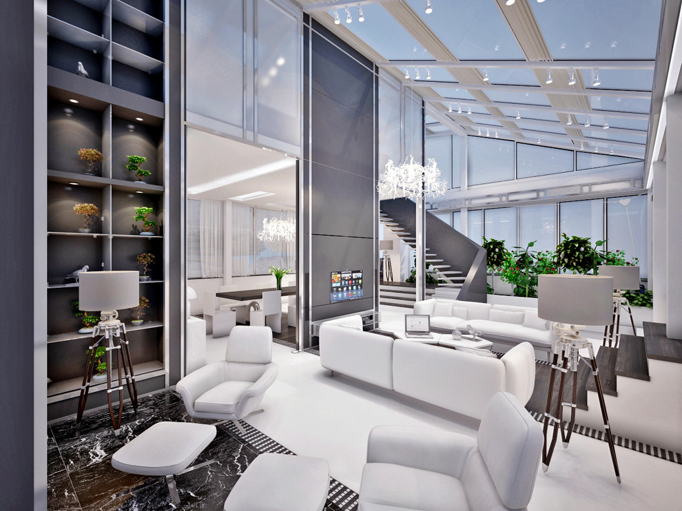 Проект 79 - Интерьер двухуровневой квартиры (6 вариант)