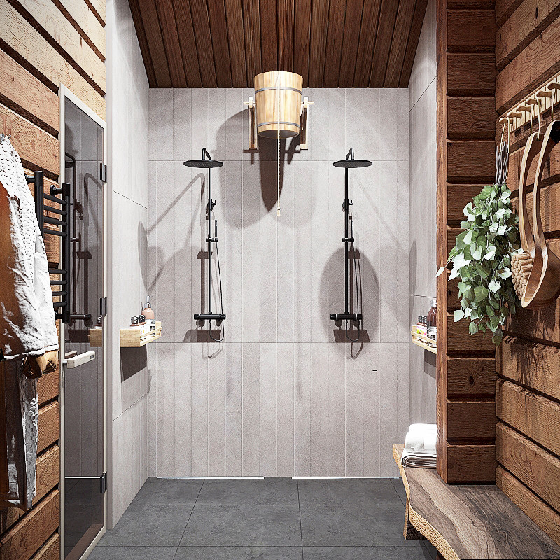 Современная баня, интерьер