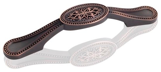 Jeffrey Alexander Odessa Filligree 3-3/4" Arch Pull - Dark Brushed Copper