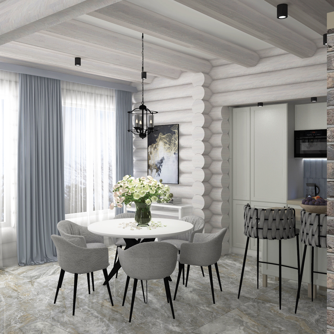 Проект загородного дома из сруба