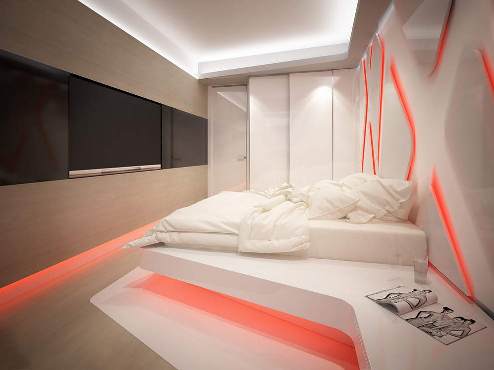 Интерьер квартиры в космическом стиле / Авиагородок (Санкт-Петербург)