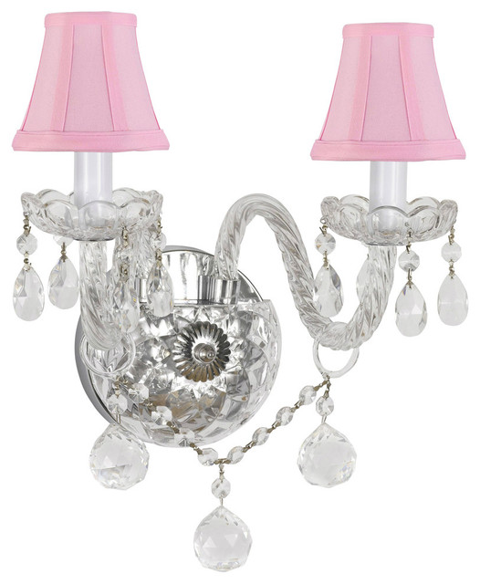 Swarovski Crystal Wall Sconce With Shades Traditional Wall Sconces