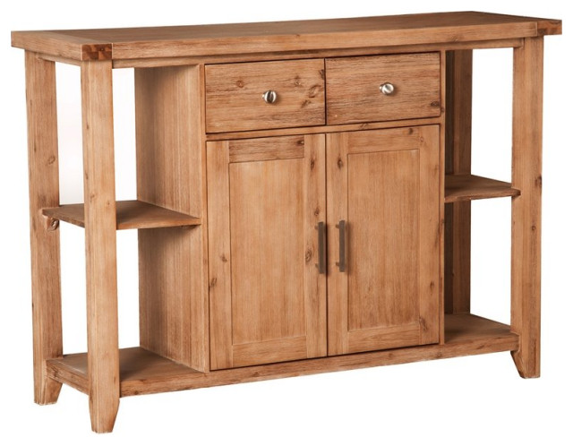 Alpine Furniture Aspen Wood Dining Server In Antique Natural Brown Transitional Buffets And Sideboards By Homesquare Alpine Furniture Aspen Wood Dining, Aspen Wood Furniture