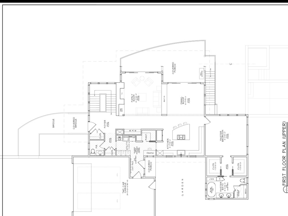 Laying out laundry, pantry, utility area in new home