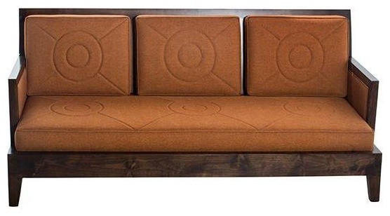 Pre-owned Bullseye Quilted Mid-Century Style Sofa