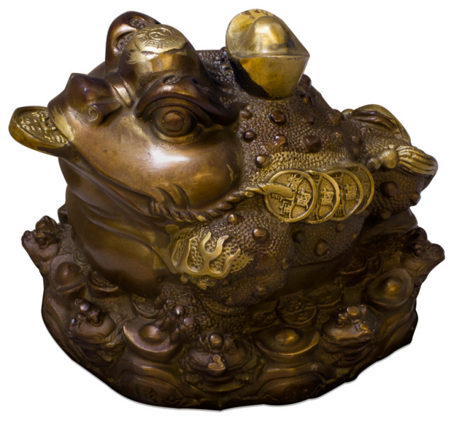 Bronze Lucky Money Toad Chinese Figurine - Asian - Decorative Objects And  Figurines - by China Furniture and Arts | Houzz