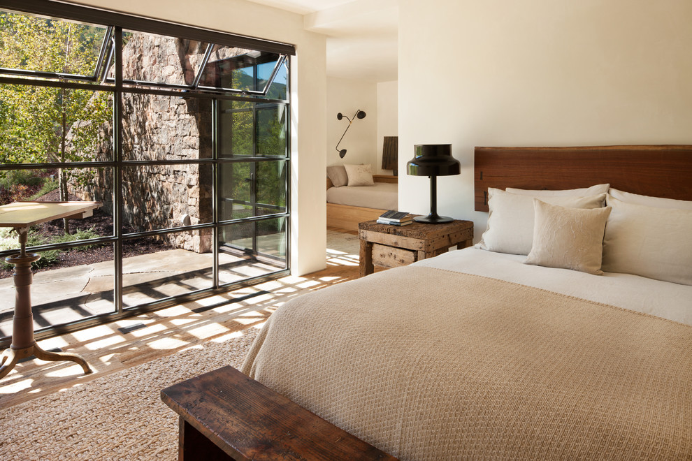 Mountain style bedroom photo in Other