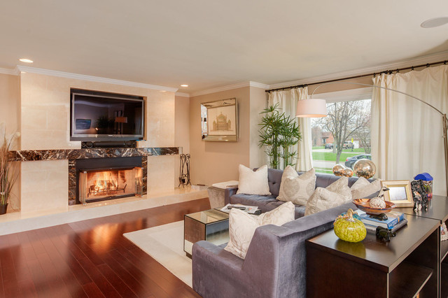 Contemporary Sleek contemporary-vardagsrum