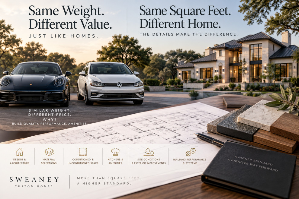 Same Weight. Different Value. Same Square Feet. Different Homes.