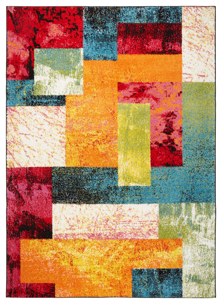 Home Dynamix Splash Scarlet Area Rug Abstract Multi, 3'3