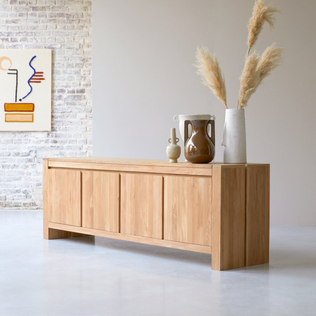 Solid Oak Sideboard | Tikamoon Eden 210 - Transitional - Buffets And ...