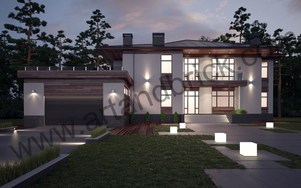 Проект коттеджа в современном стиле (Московская область)