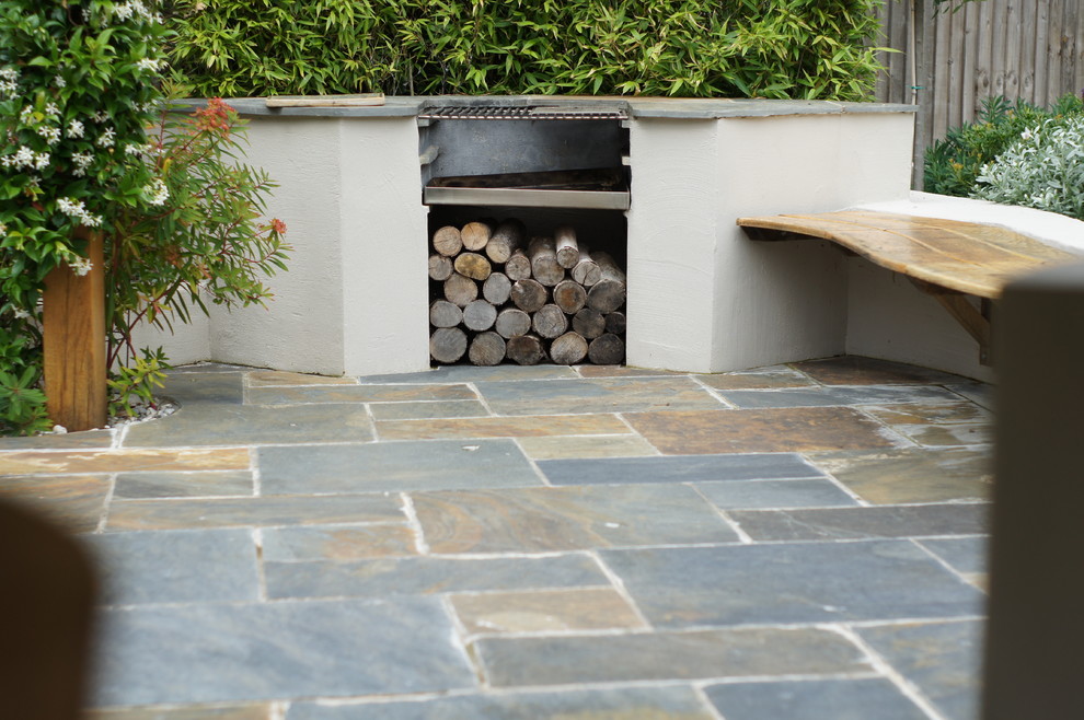 This is an example of a mediterranean patio in Devon.