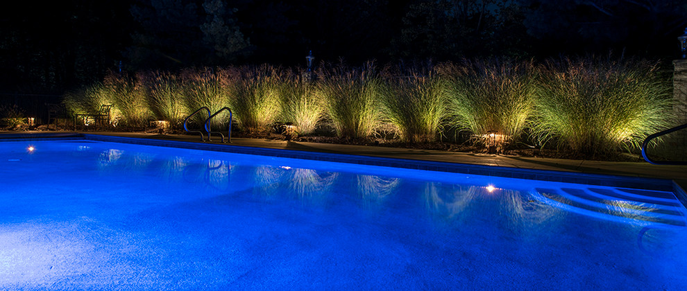 Pool - mid-sized backyard concrete and rectangular pool idea