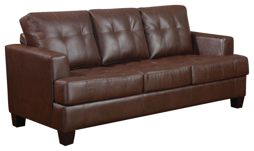 Coaster Samuel Sleeper Sofa, Dark Brown